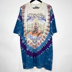 Liquid Blue Grateful Dead Snake Charmer 2001 Tie Dye T Shirt Sz XXL Blue Purple